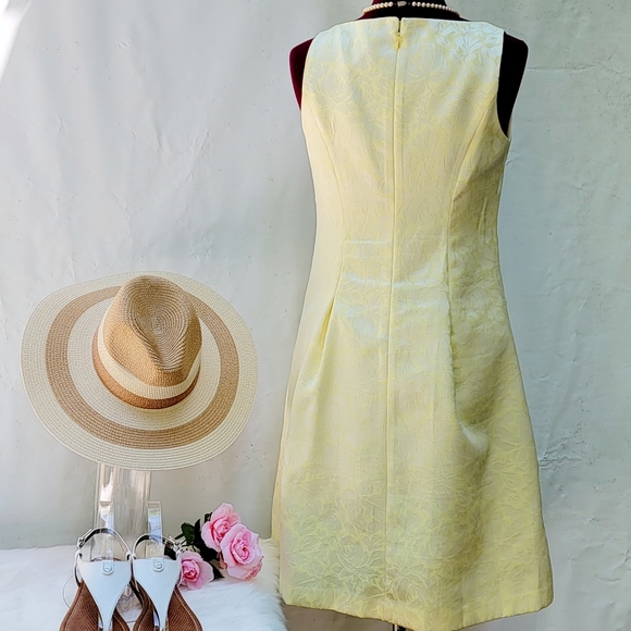 Evan Picone Dress Vtg Sz 2 Brocade Fit & Fare Classic Timeless Jacquard - Picture 5 of 16